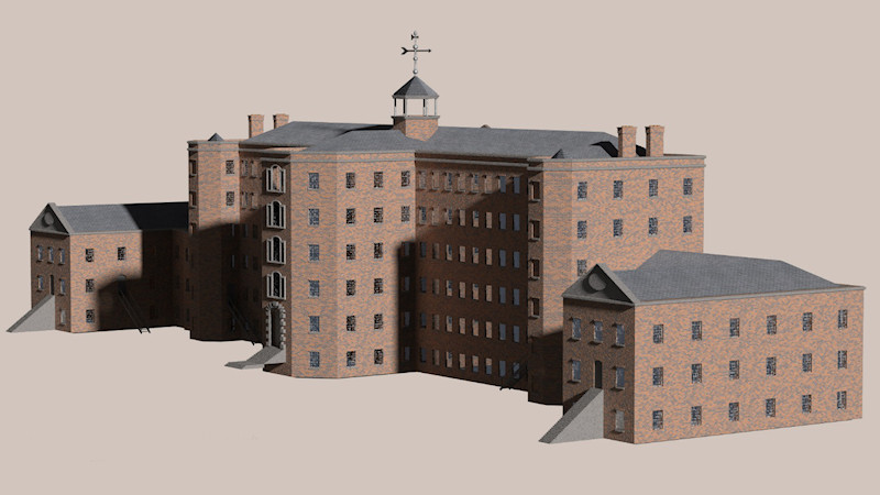 CGI model of Mellor Mill created by Julian Baum of Take 27 in Chester