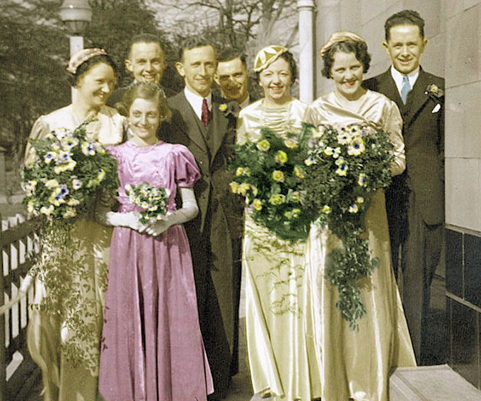 Wedding of Hugh Lane and Margaret Cochran in 1938