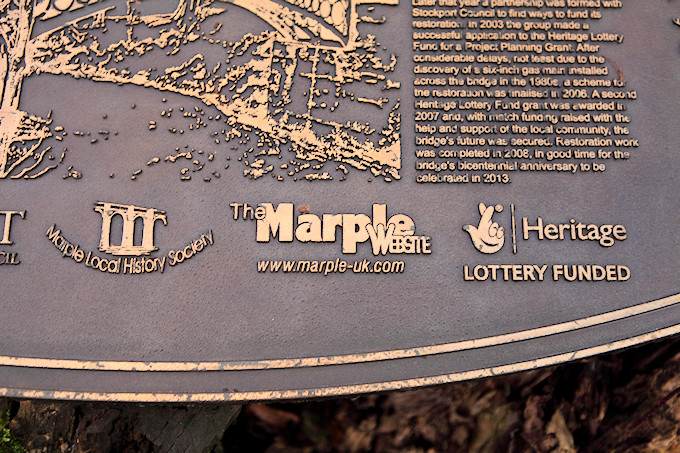 The Marple Website logo cast in bronze