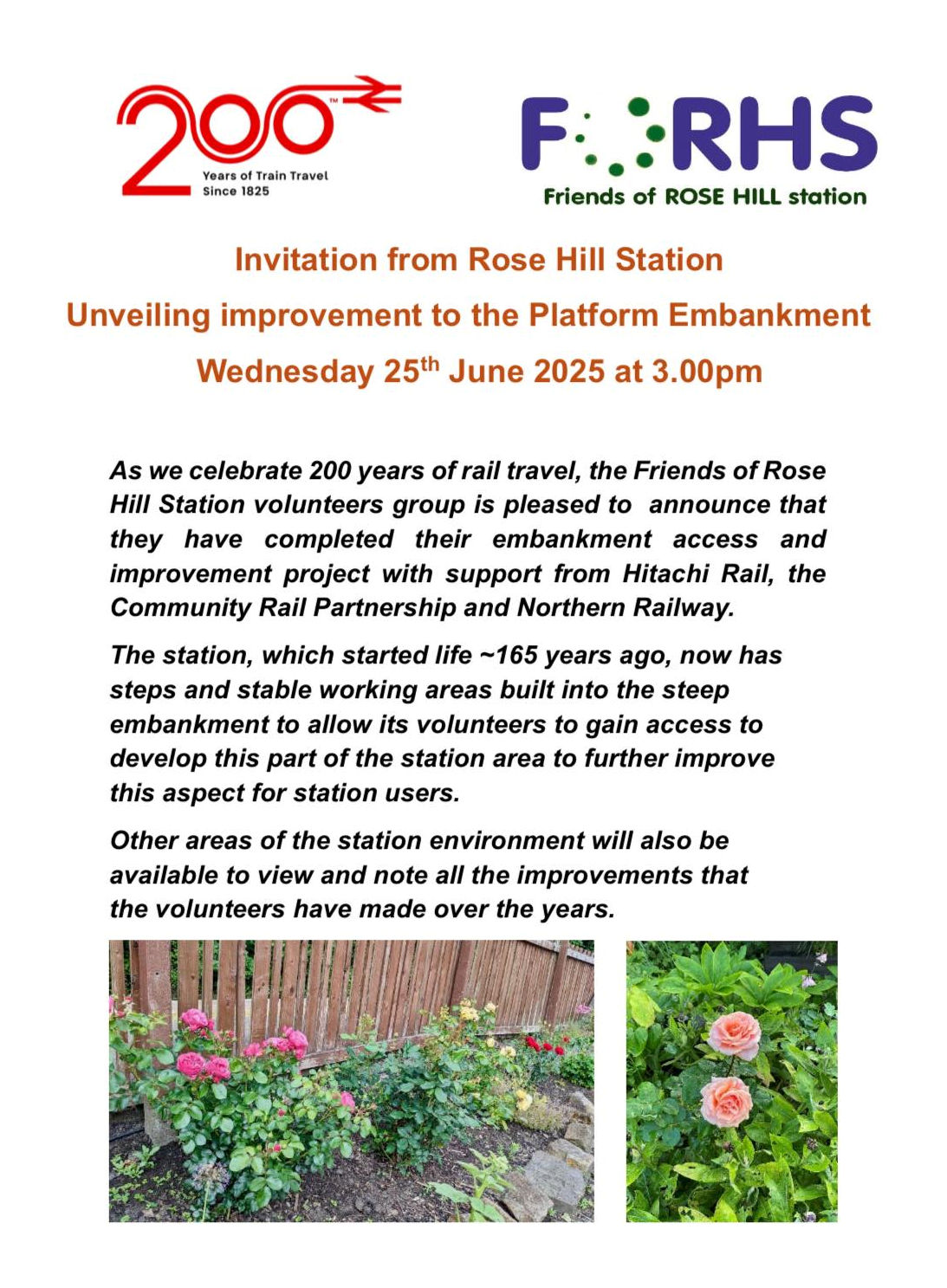 Rose Hill embankment unveiling