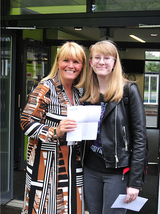 Acting Principal, Sharon Burton with Holly Roberts