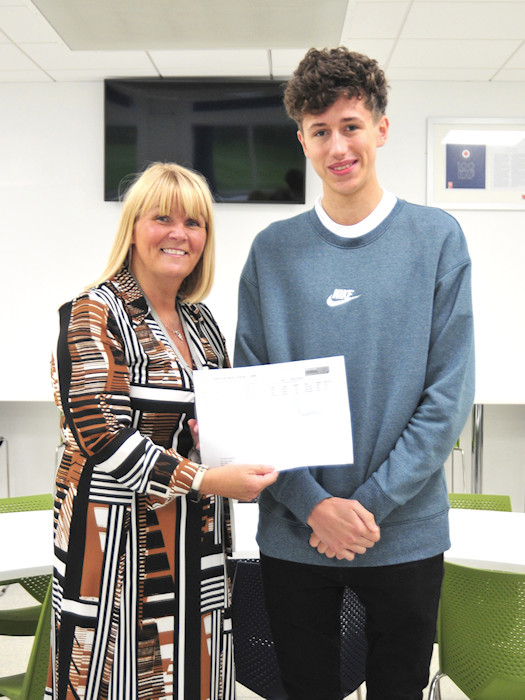 Acting Principal, Sharon Burton with Tommy Fitzgibbon