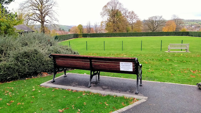 Happy to Chat Bench in Marple Memorial Park