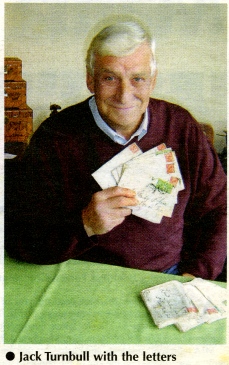 Jack Turnbull with Annie's letters
