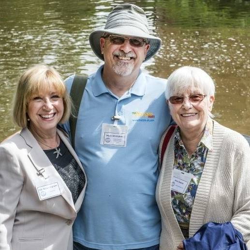 Mark Whittaker with Cllr Sue Ingham and Ann Hearle