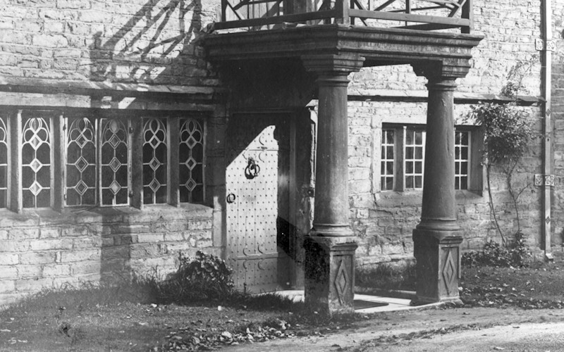 The front door on Marple Hall in close-up