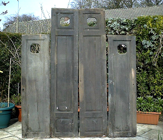 Marple Hall shutters before starting restoration