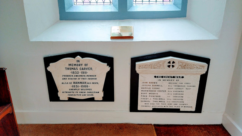The memorials in their final resting place