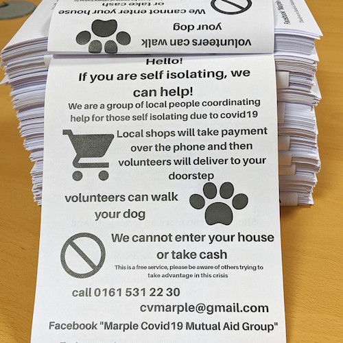 Marple Mutual Aid leaflets