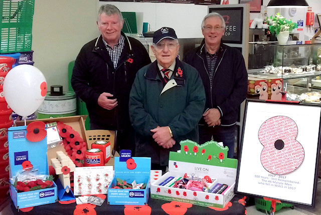Poppy Appeal organisers Kevin, Ron and Mike