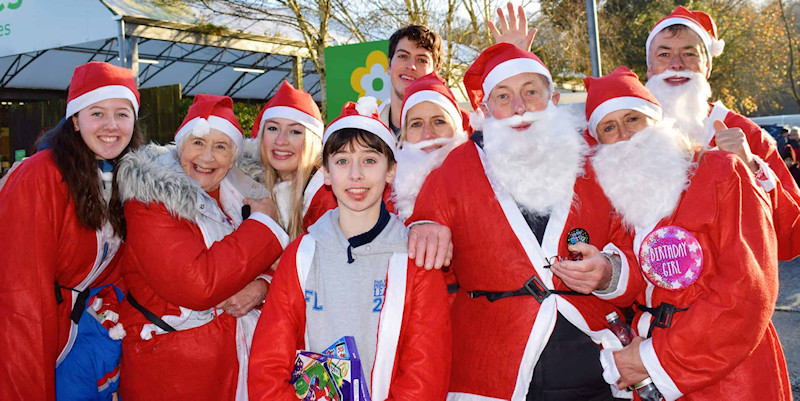 Finishers from the 2019 Santa Dash