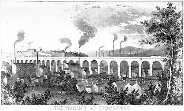 Stockport Viaduct circa 1854