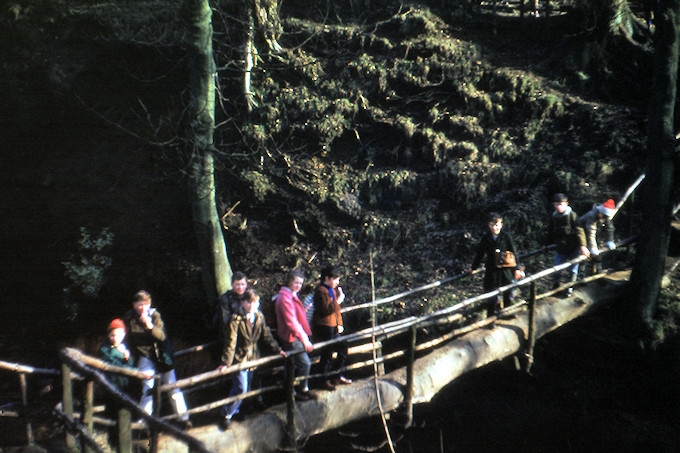 WW1960-001 Old log bridge at Edale