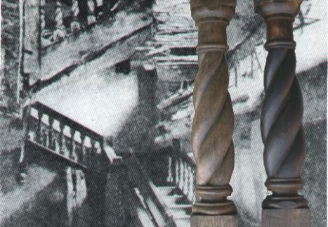 Marple Hall Main Staircase with relic spindles