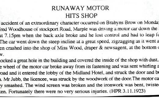 Brabyns Brow Crash 1923